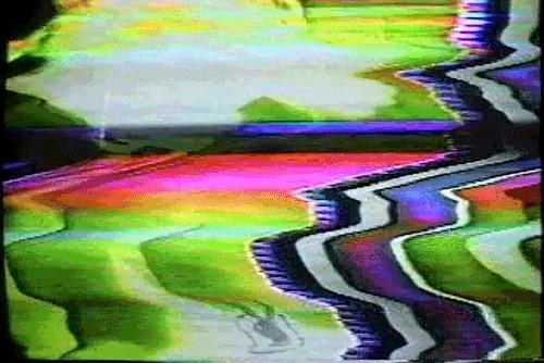 Scrambled image on a TV