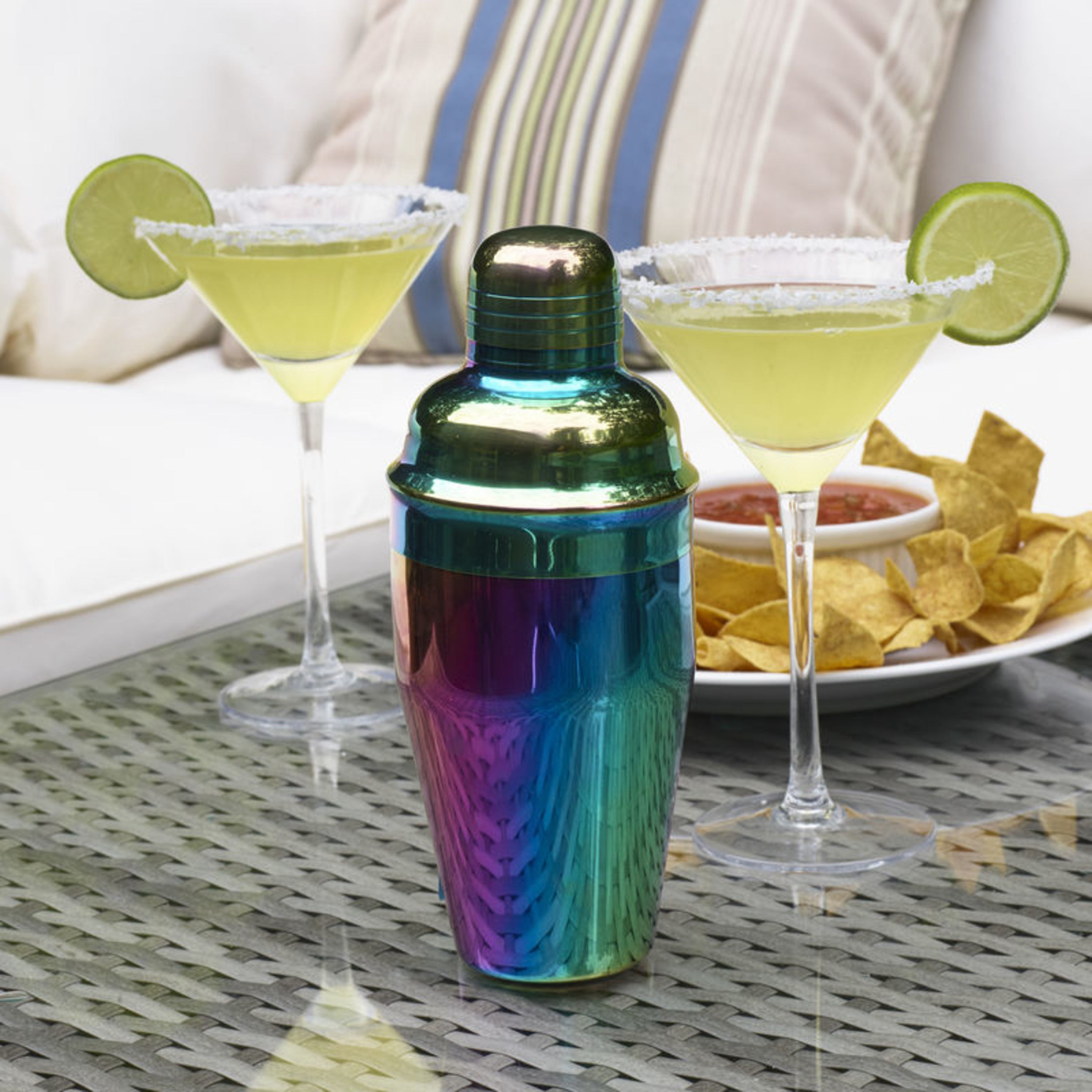 The utterly awesome iridescent shaker, in rainbow iridescent