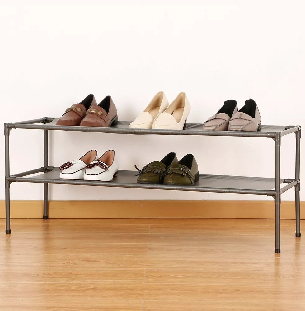 A shoe shelf