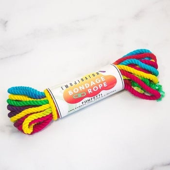 Funfetti rope with blue, yellow, green and red colors