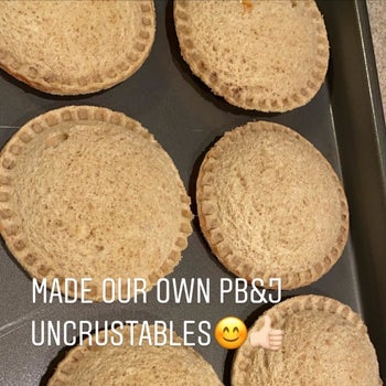Reviewer's photo showing homemade uncrustables