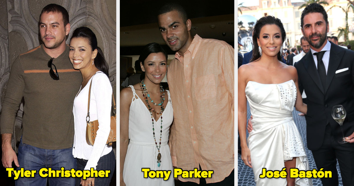 Eva Longoria with two ex-husbands and her current husband