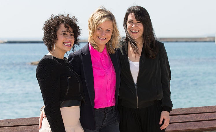 Amy Poehler, Abbi Jacobson, and Illana Glazer pose together
