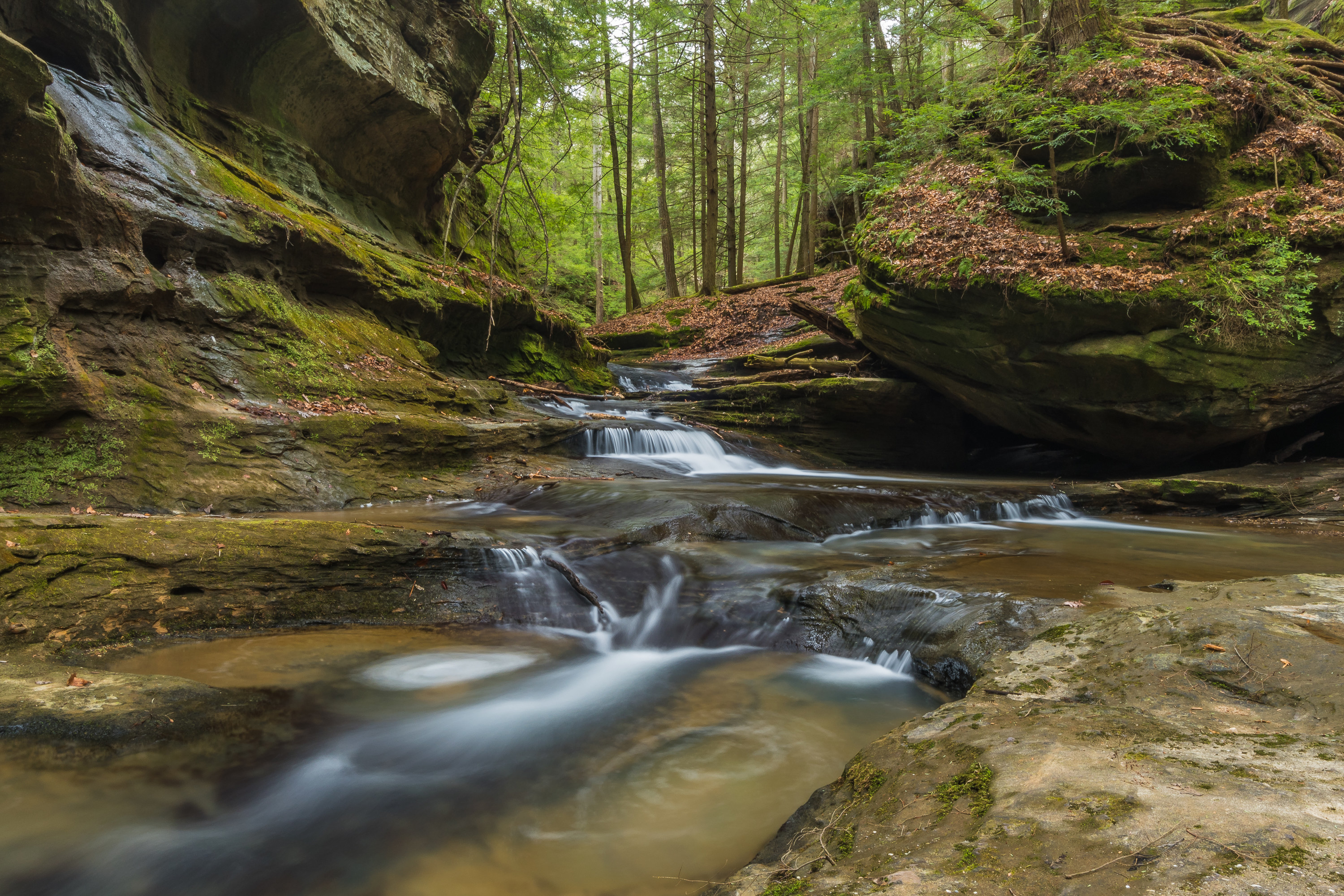 water basins and rocks