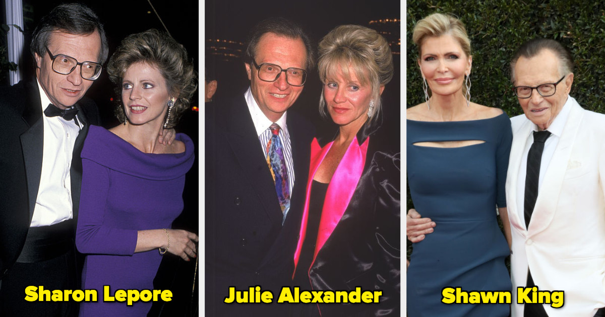 Larry King with three former wives