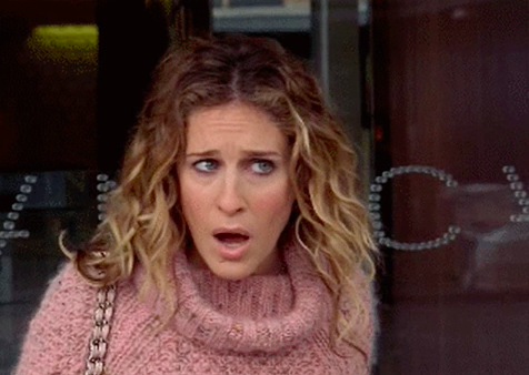 Carrie Bradshaw looking confused