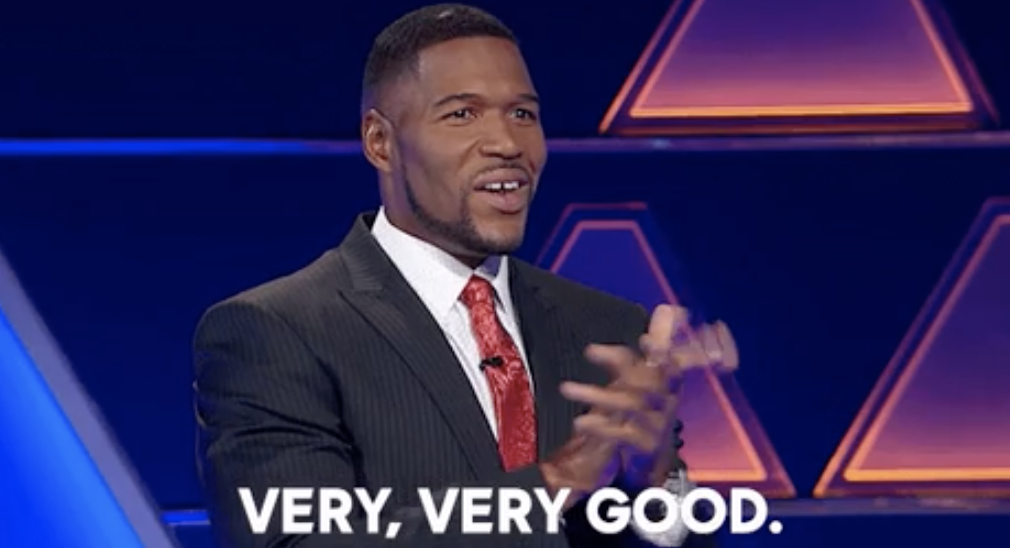 Michael Strahan on &quot;Pyramid&quot;