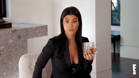 Kourtney Kardashian looking shocked