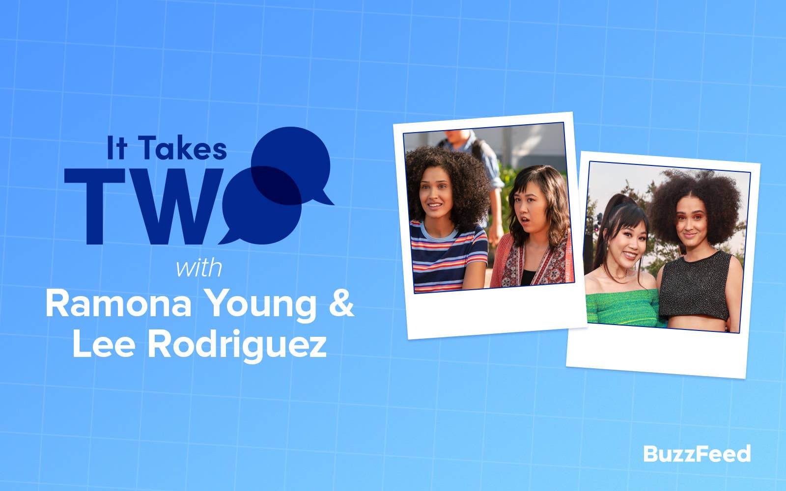 Header that says &quot;It Takes Two with Ramona Young &amp; Lee Rodriguez&quot;