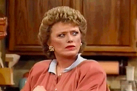 Blanche from &quot;Golden Girls&quot; looking confused