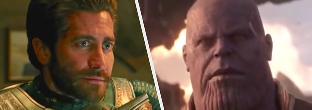 Mysterio and Thanos labeled