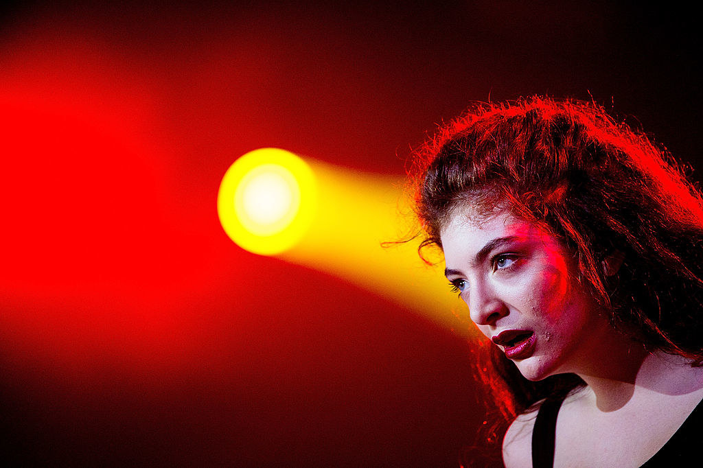 Lorde performs on stage during the 2014 Lollapalooza Brazil