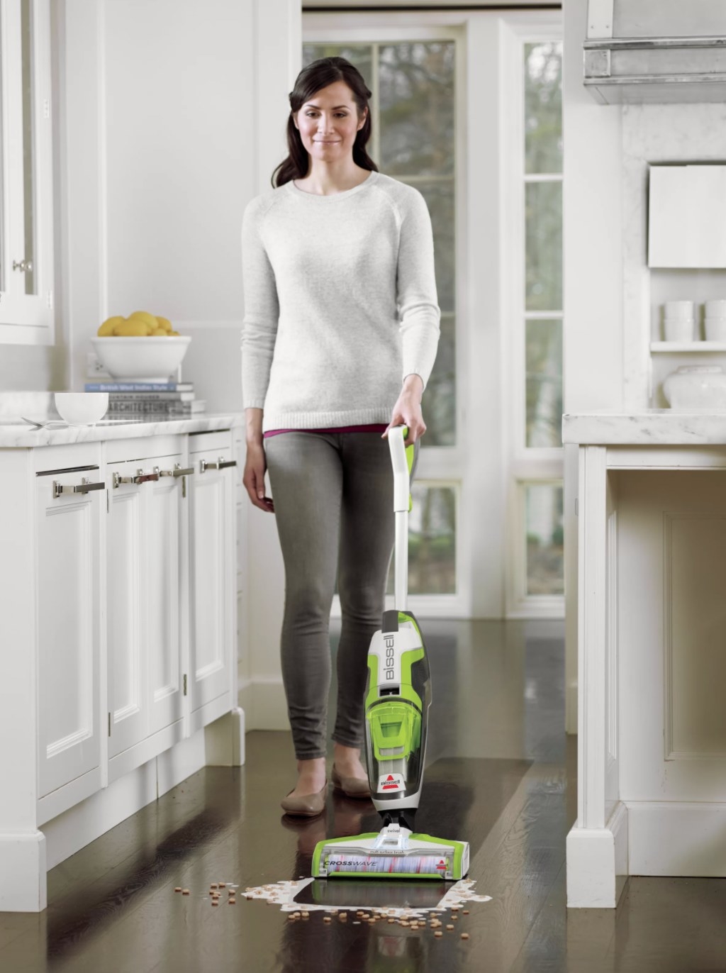 the multi-surface stick vacuum in green