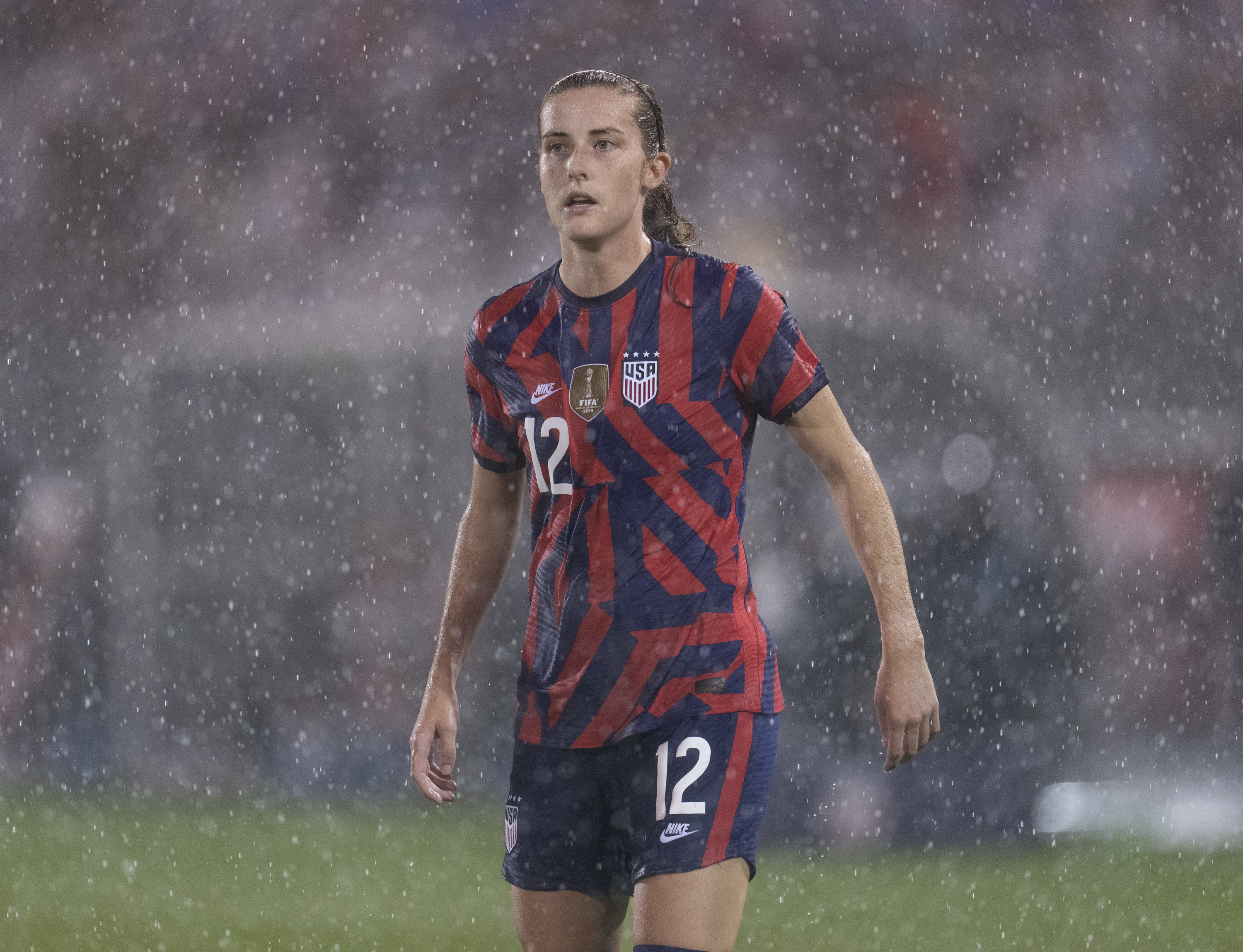 Tierna playing in the rain for Team USA
