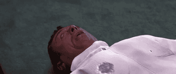 Dr. Brinkman dying as his body starts to dessicate