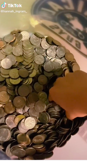 Huge bucket of quarters