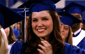 Brooke from One Tree Hill at high school graduation