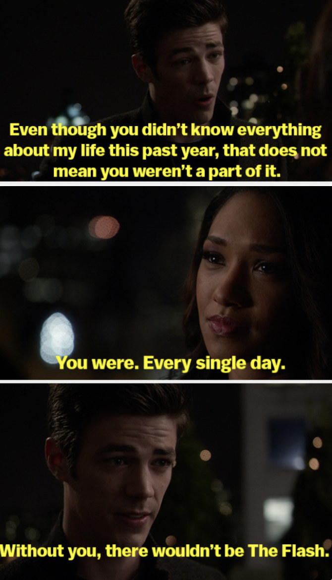 Barry: &quot;You were a part of my life every single day, without you there wouldn&#x27;t be the Flash&quot;