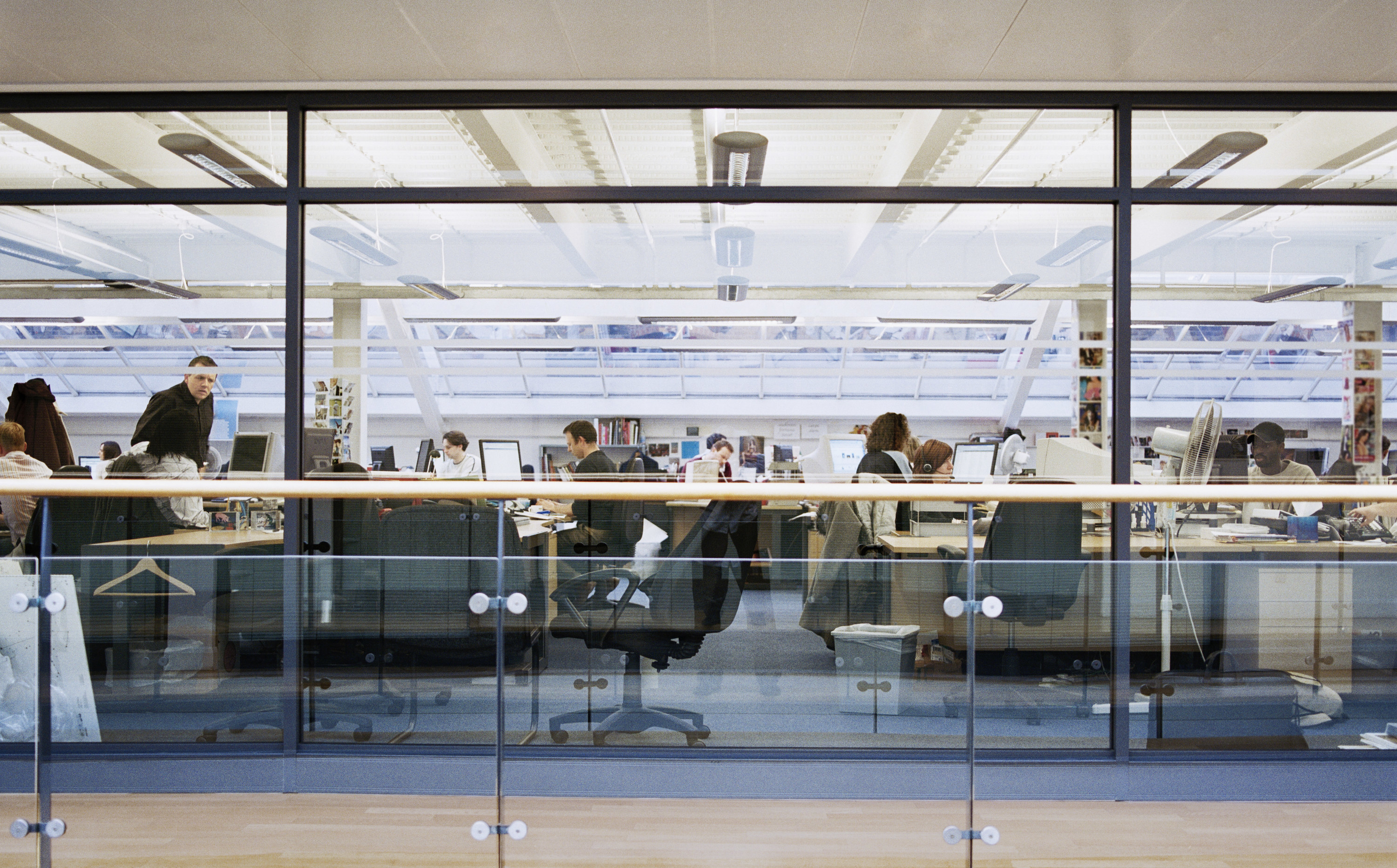 An office with employees at their desks