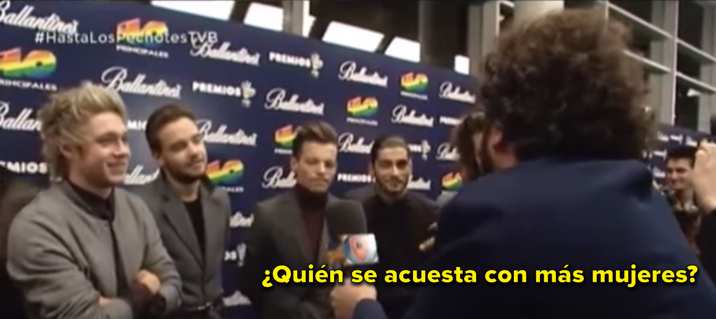 An interviewer asking One Direction, &quot;Who is the main fucker of the band?&quot;