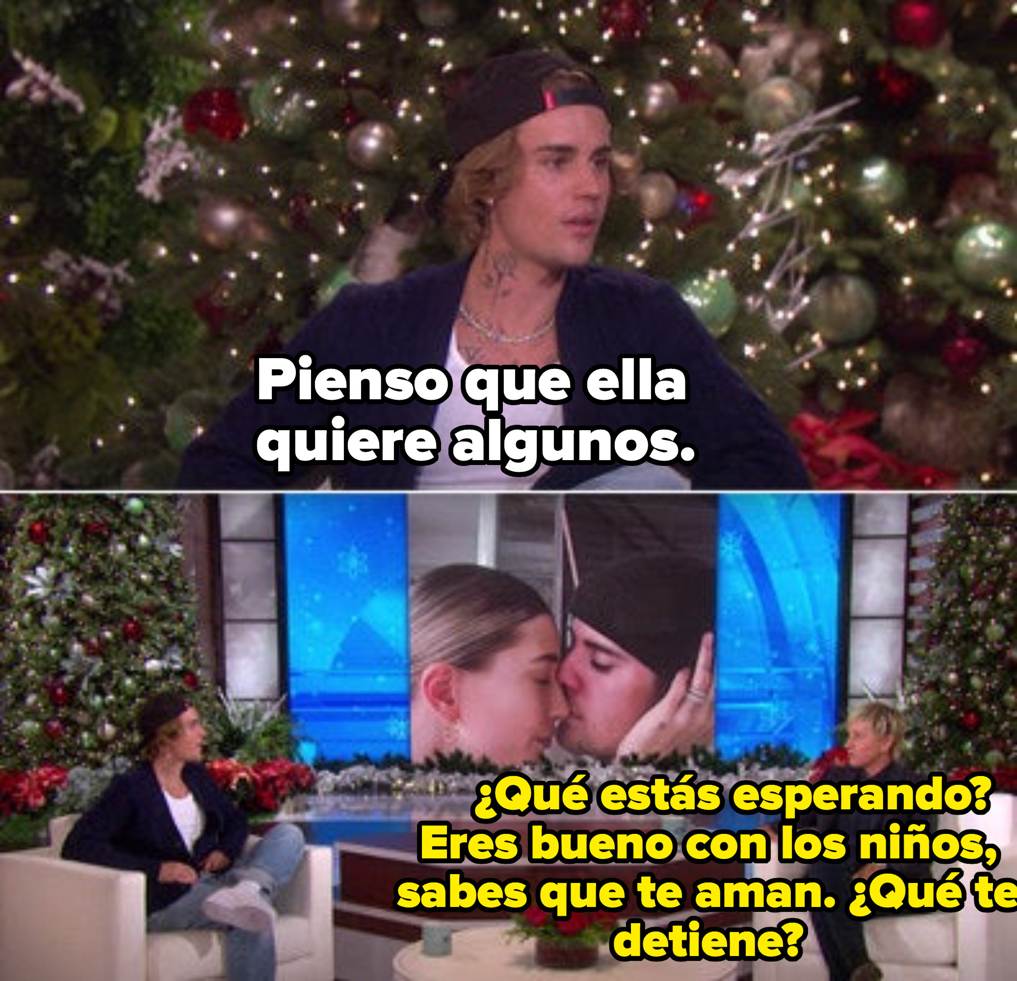 Ellen asking Justin Bieber why it&#x27;s taking him so long to have kids