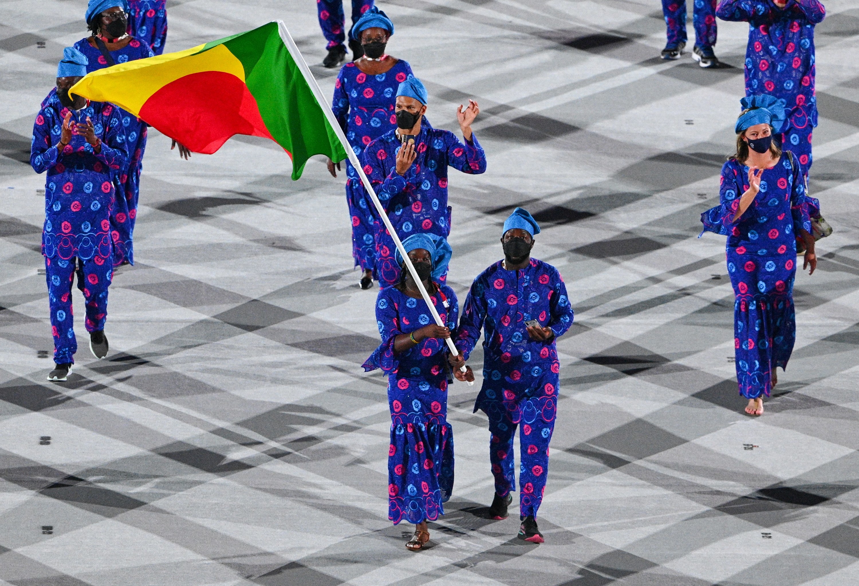 The athletes wore the traditional bomba