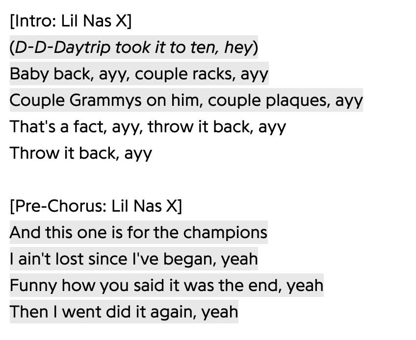 Lil Nas X Industry Baby Open Letter