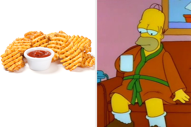 fries and homer simpson
