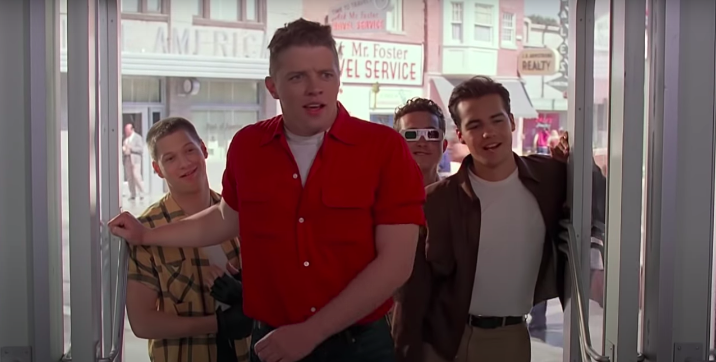 Biff Tannen walking into a diner