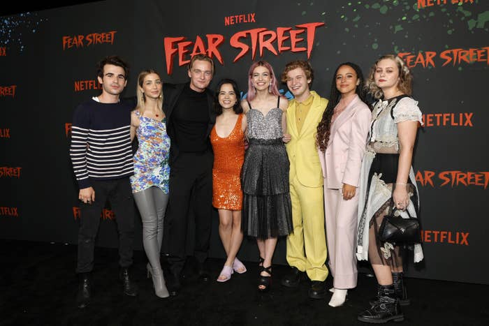 The cast of the Fear Street trilogy on the red carpet