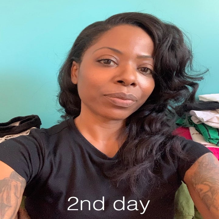 same reviewer after using the product with day 2 hair