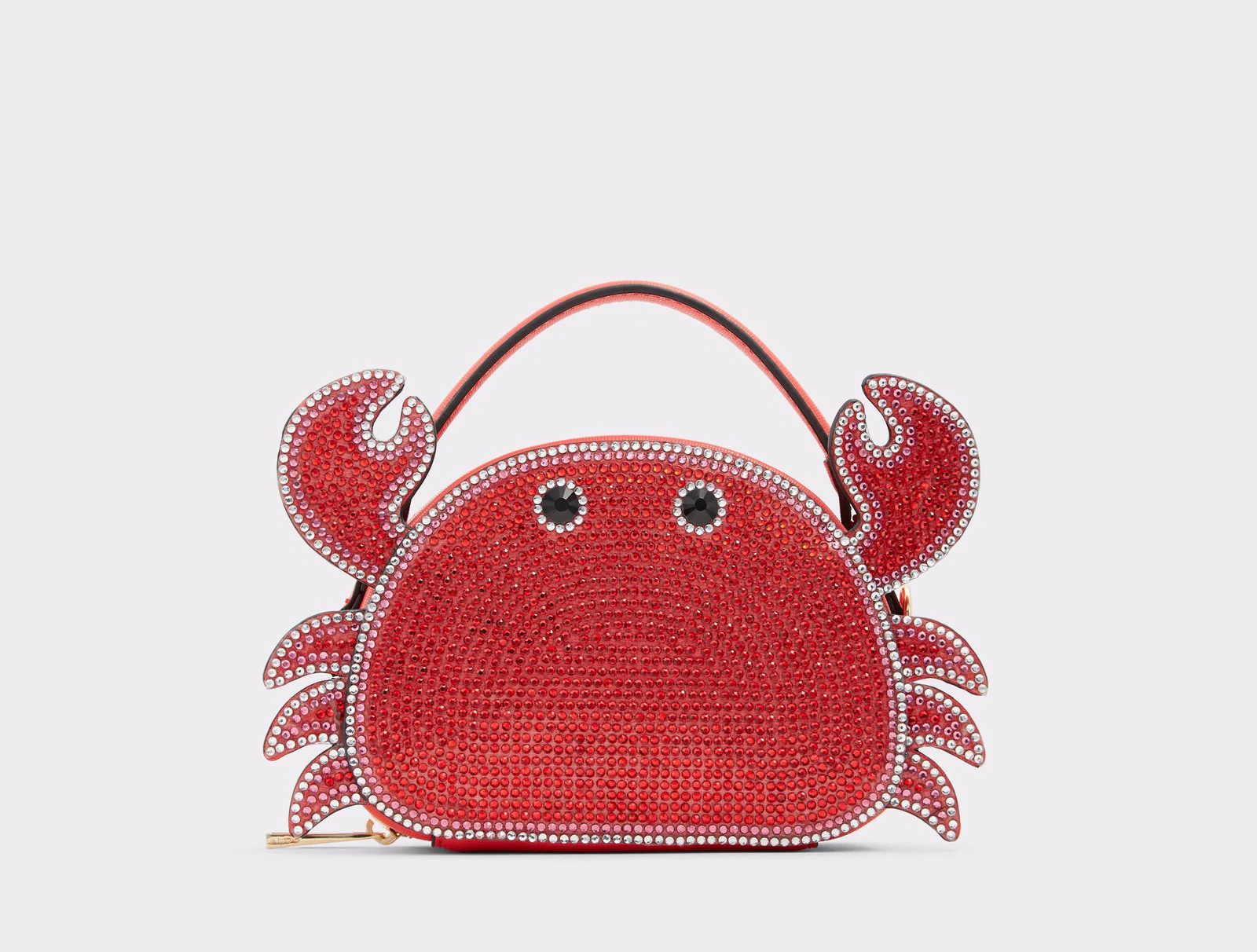 A crab-shaped purse with a large handle
