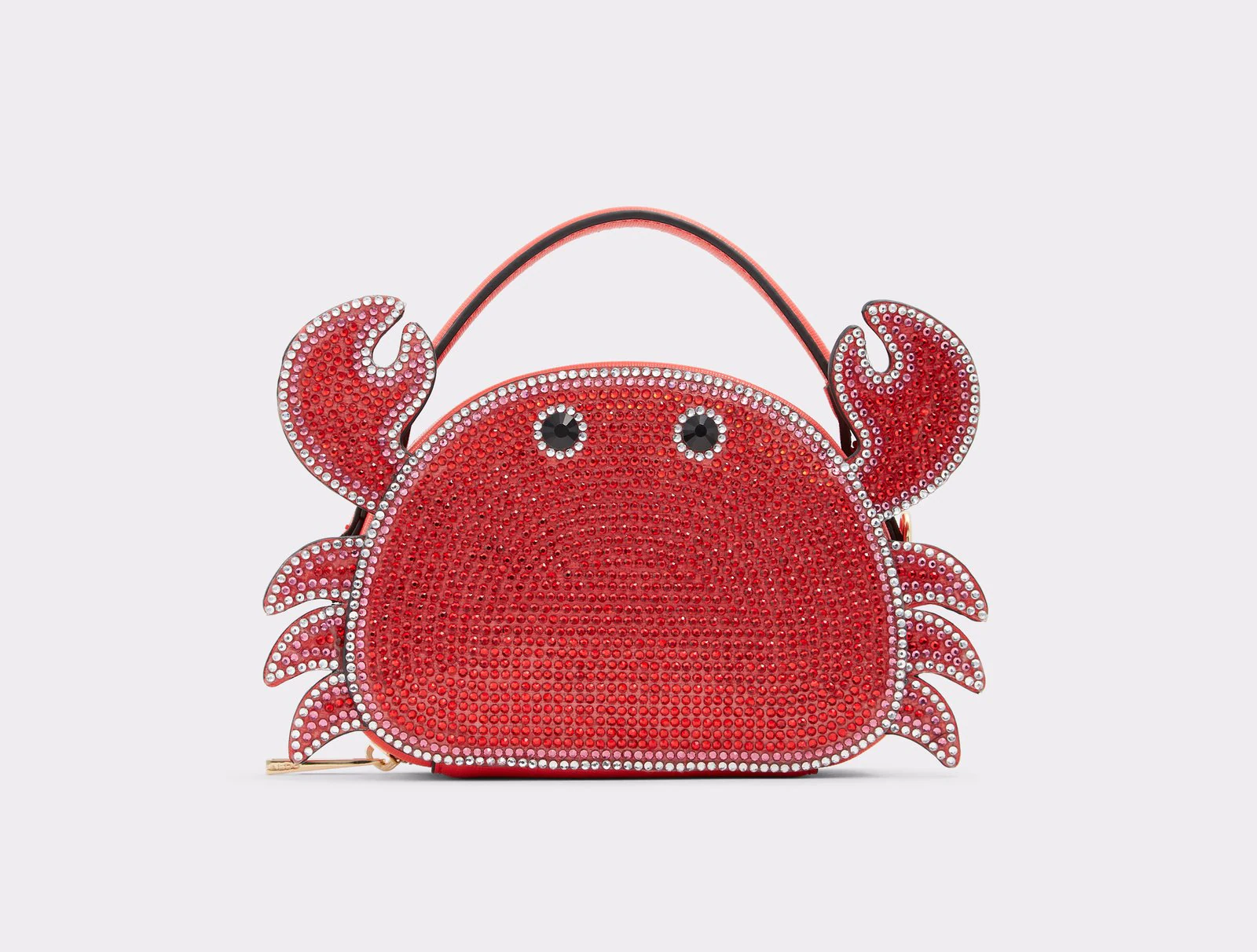 A crab-shaped purse with a large handle