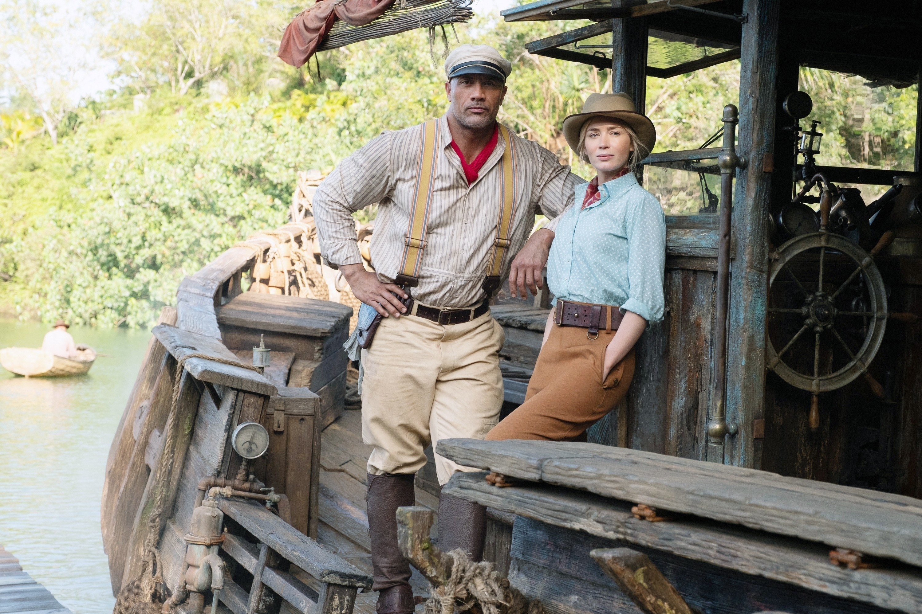 Dwayne and Emily on a boat