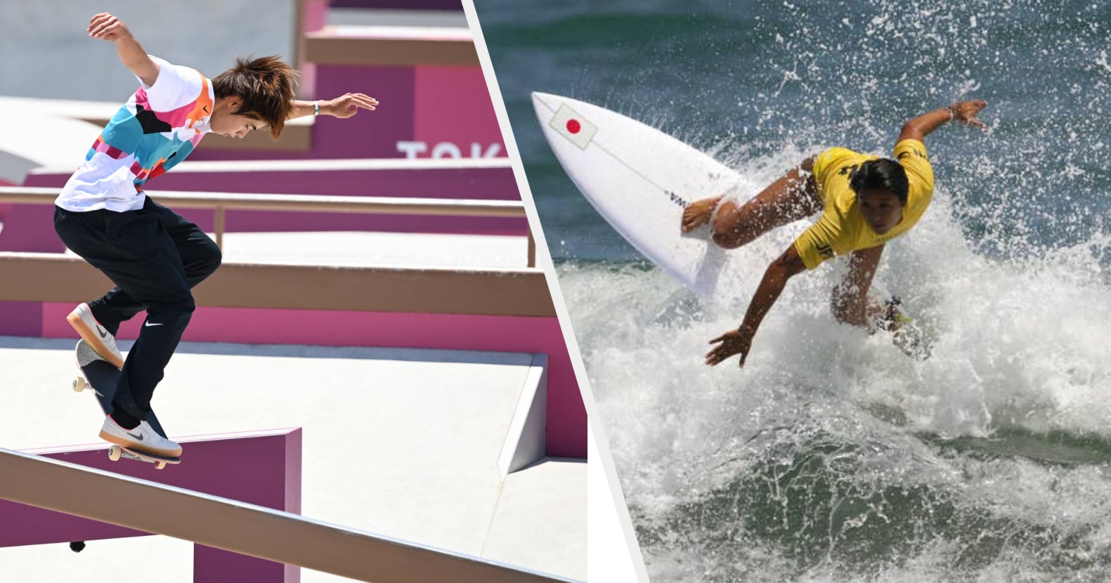 Some Chill And Extreme And Cool Photos Of Surfing And Skateboarding At The Olymp..