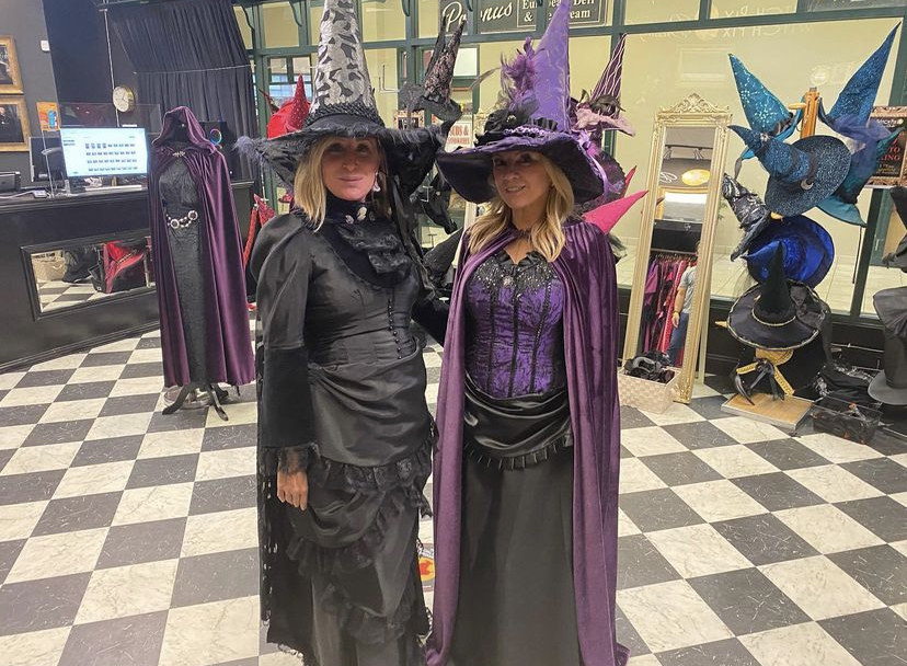 Sonja Morgan and Ramona Singer dressed as witches 