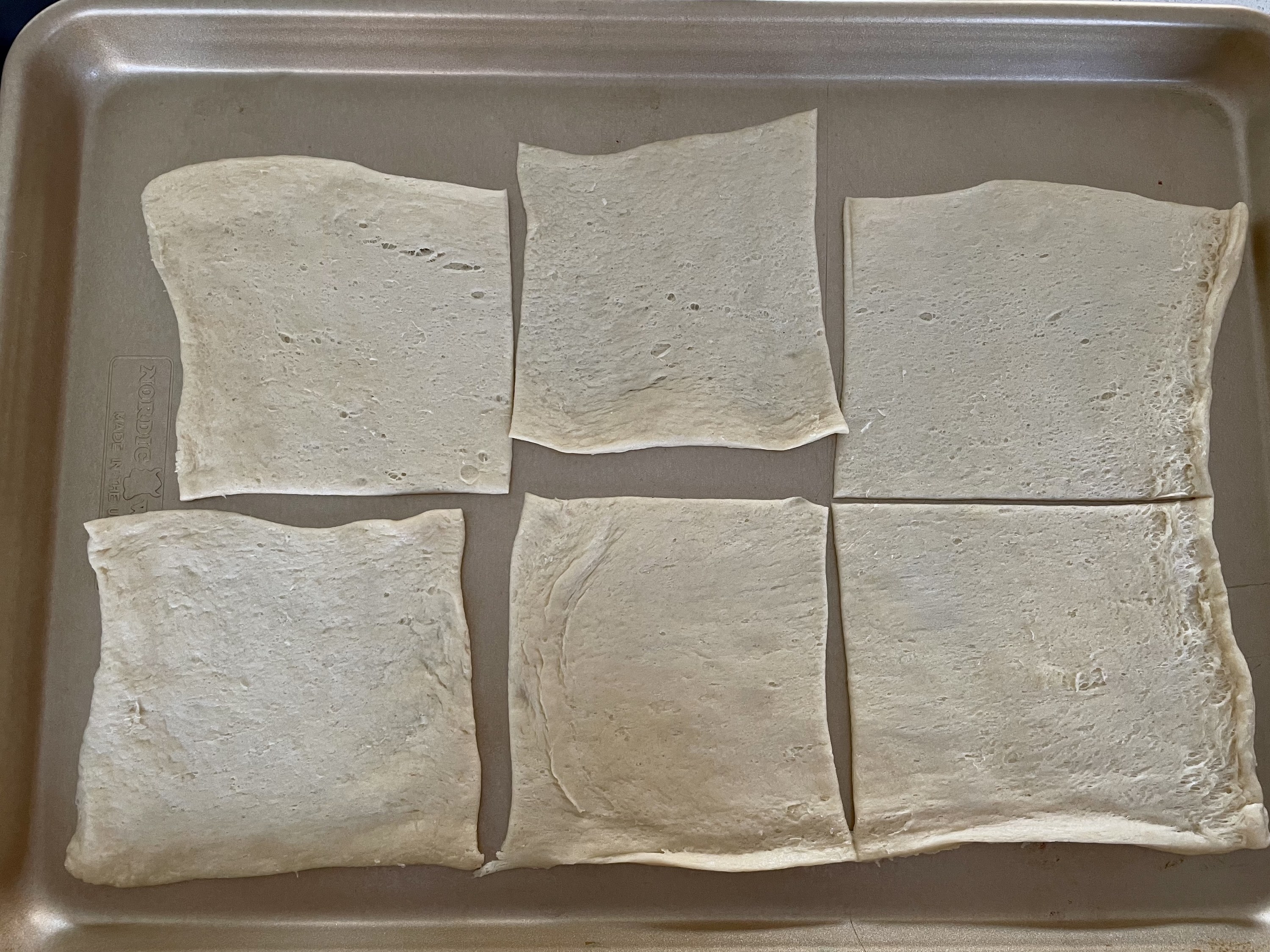 Puff pastry on a sheet pan