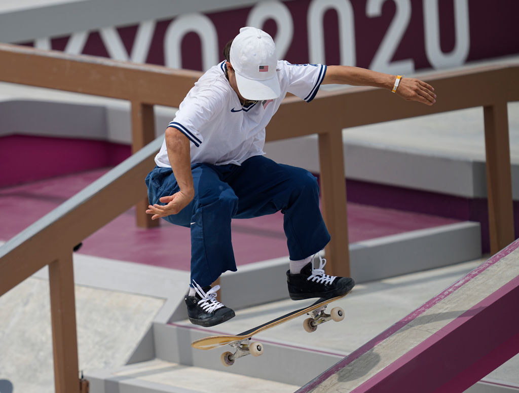 Alexis Sablone during women&#x27;s street skateboard at the Olympics