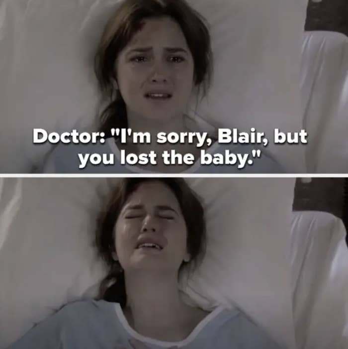 a doctor tells Blair she lost her baby
