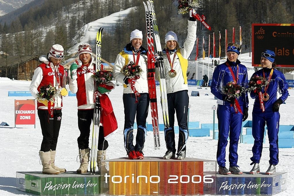 The Canadian team winning silver in Torino