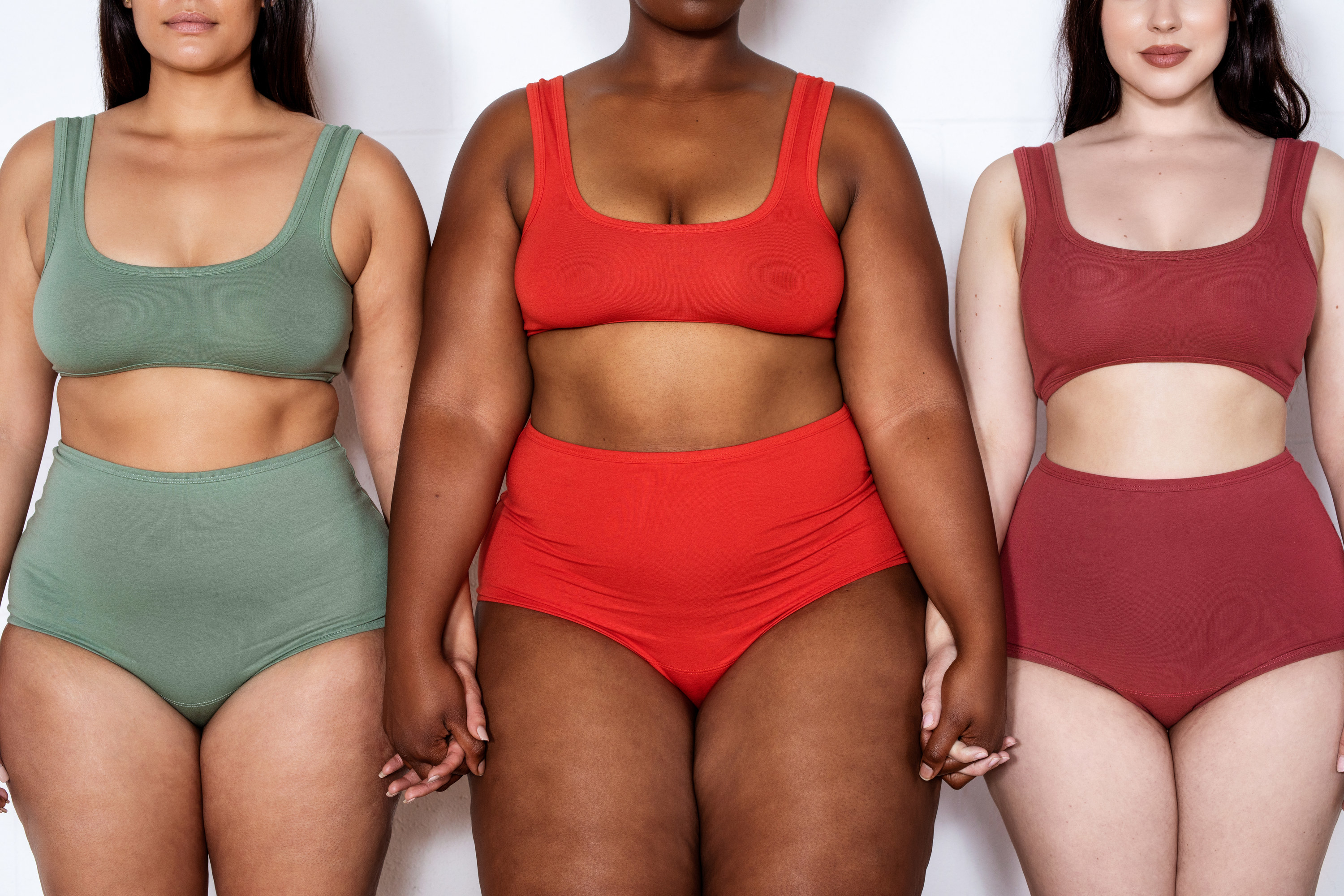 An image of three different women with different skin colors and body types