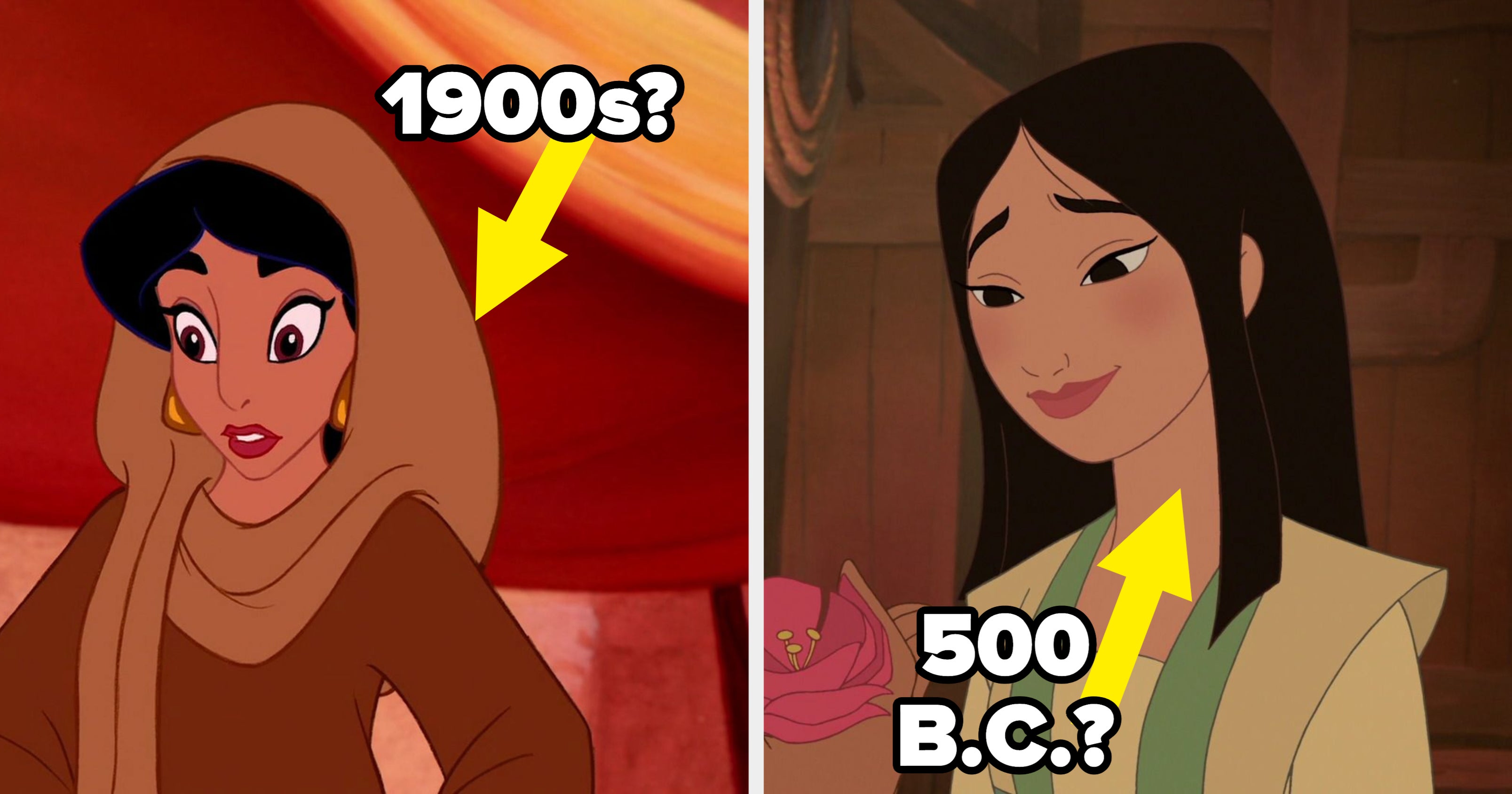 What Time Period Are These Disney Princesses From?