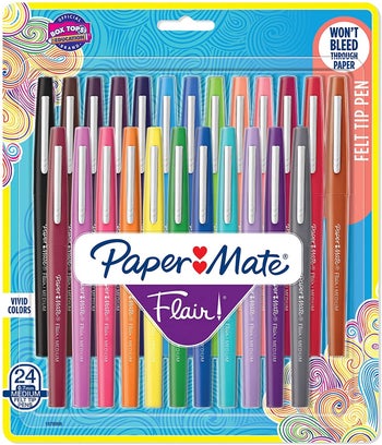 A pack of markers in 24 vivid colors