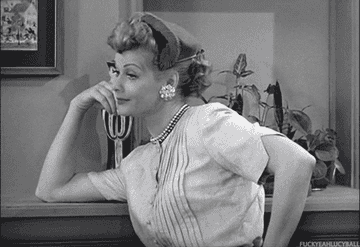 Lucille Ball serving a sassy side eye