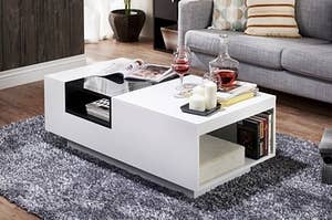 Two toned coffee table in living room