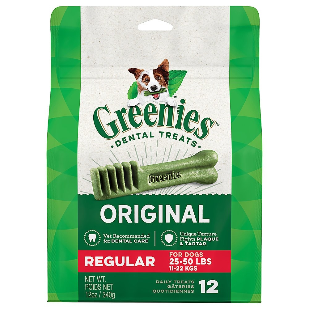 A bag of Greenies Dental Treats