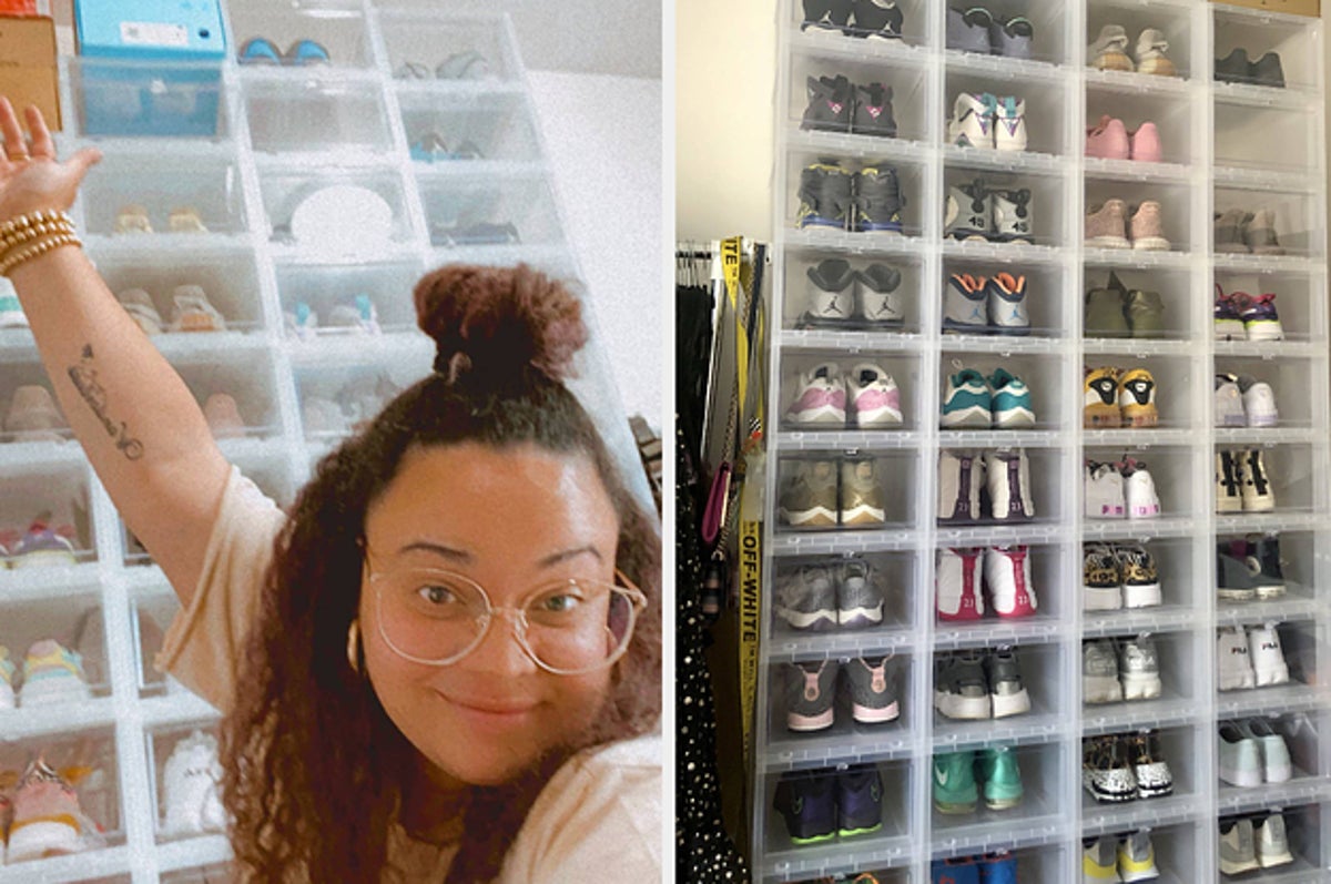 39 Genius Shoe Storage Ideas For Any Size Family!  Sneakerhead room, Wall shoe  storage, Closet shoe storage