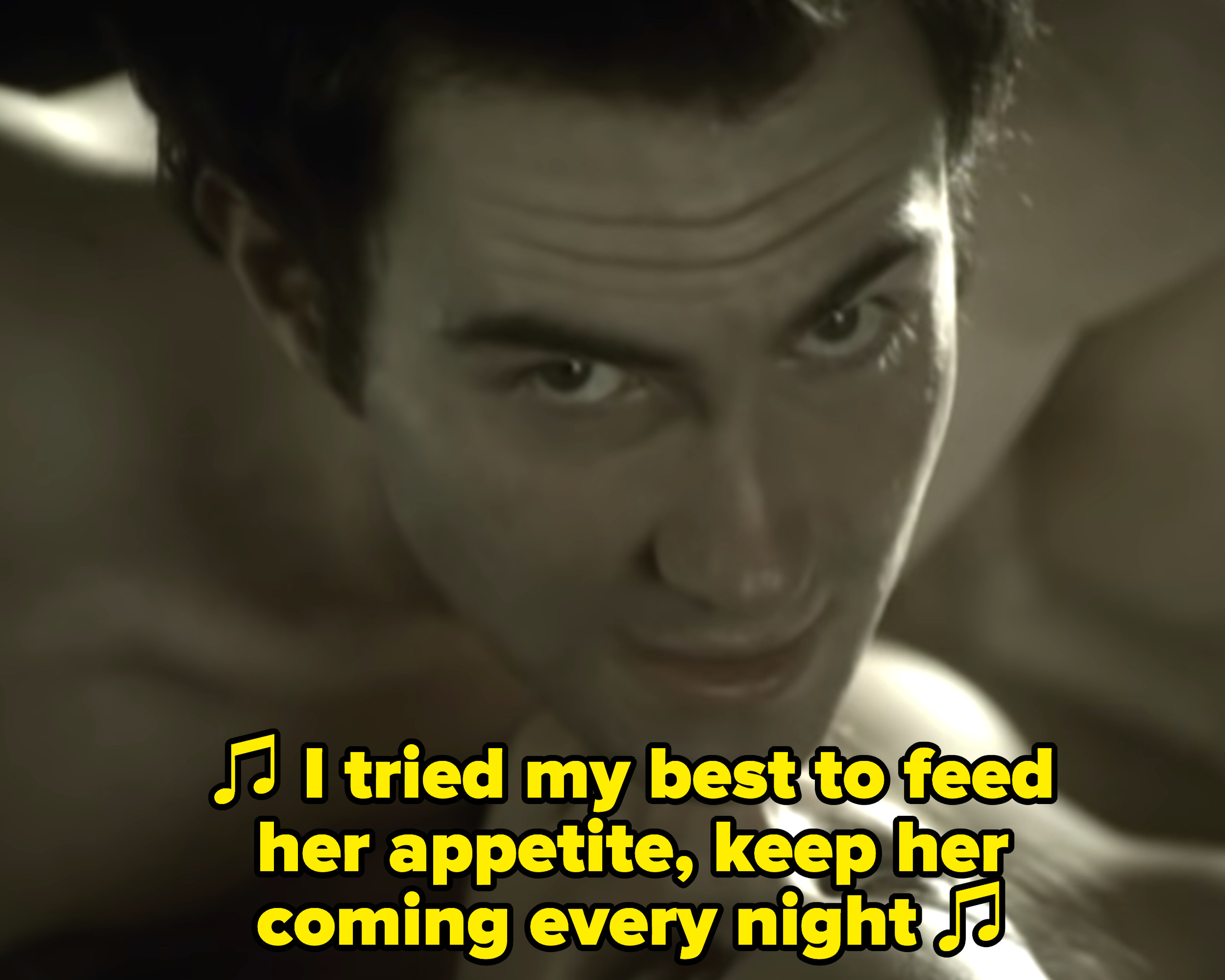 Adam Levine singing: &quot;I tried my best to feed her appetite, keep her coming every night&quot;