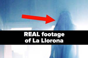 The silhouette of La Llorona lurking in the shadows