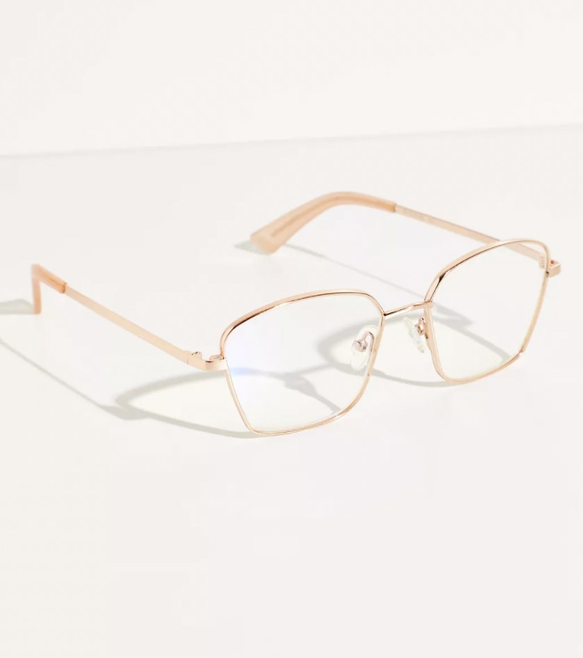 a product shot of the rose gold frames